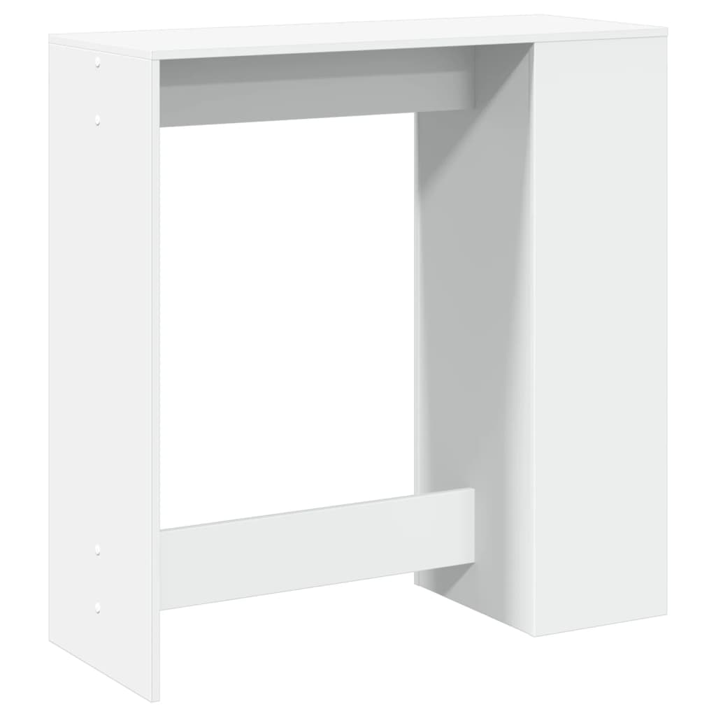 Bar Table with Racks White 101x40x103.5 cm Engineered Wood - Bargainia.com - 
