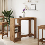 Bar Table with Shelf Artisan Oak 124x46x103.5 cm Engineered Wood - Bargainia.com - 