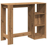 Bar Table with Shelf Artisan Oak 124x46x103.5 cm Engineered Wood - Bargainia.com - 