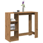 Bar Table with Shelf Artisan Oak 124x46x103.5 cm Engineered Wood - Bargainia.com - 