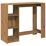 Bar Table with Shelf Artisan Oak 124x46x103.5 cm Engineered Wood - Bargainia.com - 