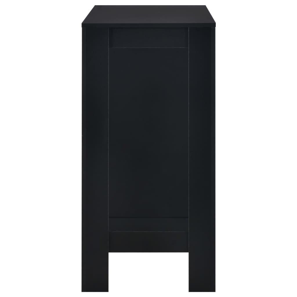 Bar Table with Shelf Black 110x50x103 cm - Bargainia.com - 