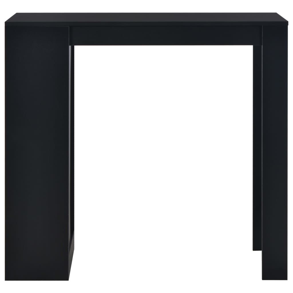 Bar Table with Shelf Black 110x50x103 cm - Bargainia.com - 