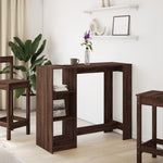 Bar Table with Shelf Brown Oak 124x46x103.5 cm Engineered Wood - Bargainia.com - 