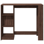 Bar Table with Shelf Brown Oak 124x46x103.5 cm Engineered Wood - Bargainia.com - 