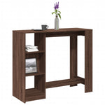 Bar Table with Shelf Brown Oak 124x46x103.5 cm Engineered Wood - Bargainia.com - 