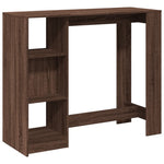 Bar Table with Shelf Brown Oak 124x46x103.5 cm Engineered Wood - Bargainia.com - 