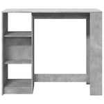 Bar Table with Shelf Concrete Grey 124x46x103.5 cm Engineered Wood - Bargainia.com - 