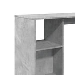 Bar Table with Shelf Concrete Grey 124x46x103.5 cm Engineered Wood - Bargainia.com - 