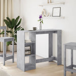Bar Table with Shelf Concrete Grey 124x46x103.5 cm Engineered Wood - Bargainia.com - 