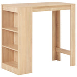 Bar Table with Shelf Oak 110x50x103 cm - Bargainia.com - 