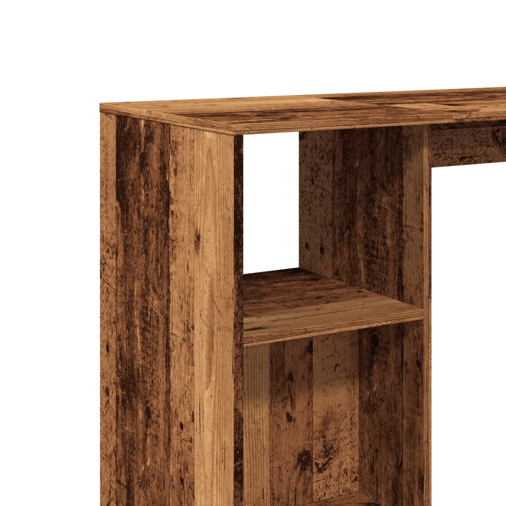 Bar Table with Shelf Old Wood 124x46x103.5 cm Engineered Wood - Bargainia.com - 