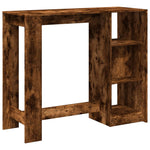 Bar Table with Shelf Smoked Oak 124x46x103.5 cm Engineered Wood - Bargainia.com - 