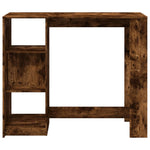 Bar Table with Shelf Smoked Oak 124x46x103.5 cm Engineered Wood - Bargainia.com - 