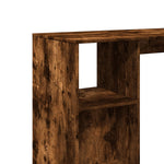 Bar Table with Shelf Smoked Oak 124x46x103.5 cm Engineered Wood - Bargainia.com - 