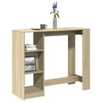 Bar Table with Shelf Sonoma Oak 124x46x103.5 cm Engineered Wood - Bargainia.com - 