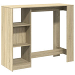 Bar Table with Shelf Sonoma Oak 124x46x103.5 cm Engineered Wood - Bargainia.com - 