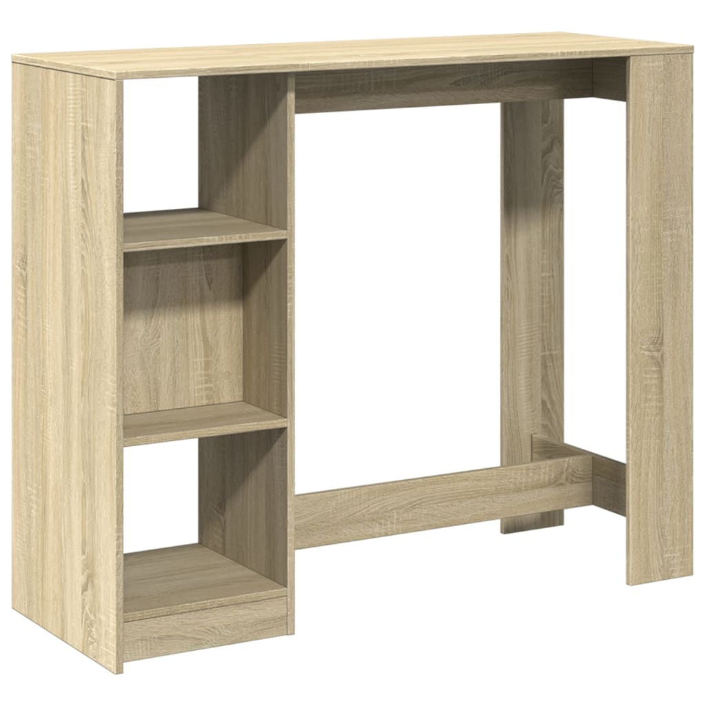 Bar Table with Shelf Sonoma Oak 124x46x103.5 cm Engineered Wood - Bargainia.com - 