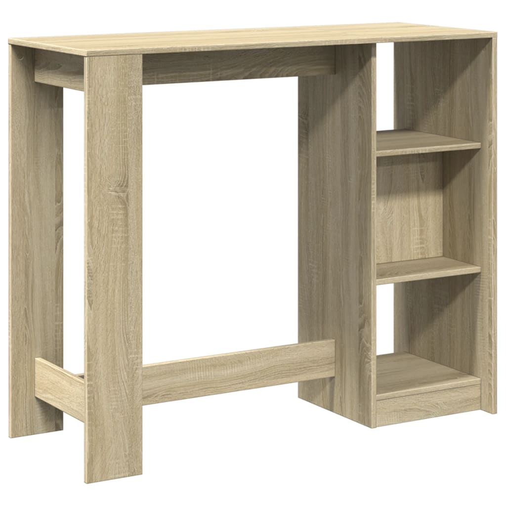 Bar Table with Shelf Sonoma Oak 124x46x103.5 cm Engineered Wood - Bargainia.com - 