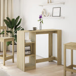 Bar Table with Shelf Sonoma Oak 124x46x103.5 cm Engineered Wood - Bargainia.com - 