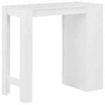 Bar Table with Shelf White 110x50x103 cm - Bargainia.com - 