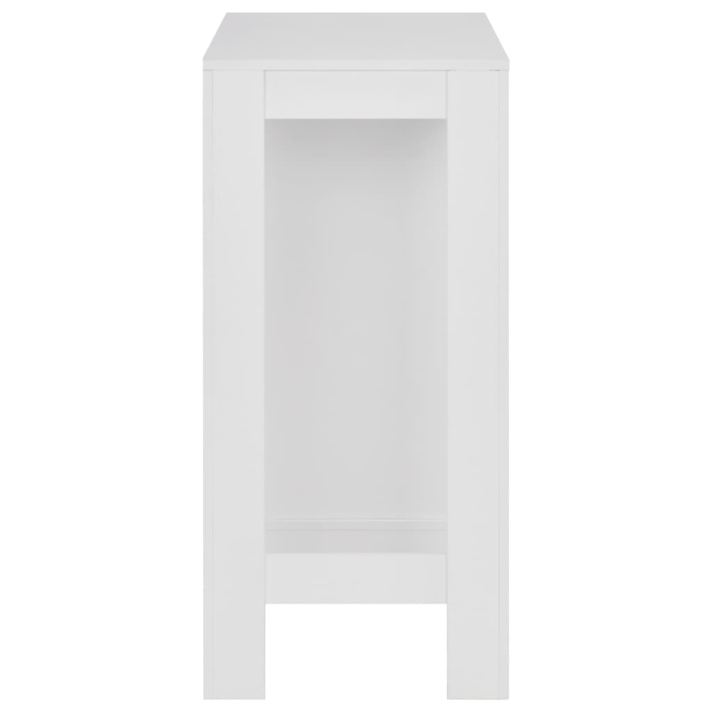 Bar Table with Shelf White 110x50x103 cm - Bargainia.com - 