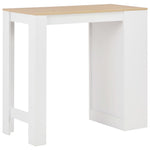 Bar Table with Shelf White 110x50x103 cm - Bargainia.com - 