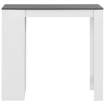 Bar Table with Shelf White 110x50x103 cm - Bargainia.com - 