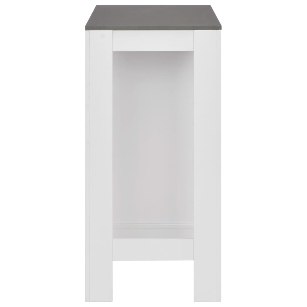 Bar Table with Shelf White 110x50x103 cm - Bargainia.com - 