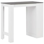 Bar Table with Shelf White 110x50x103 cm - Bargainia.com - 
