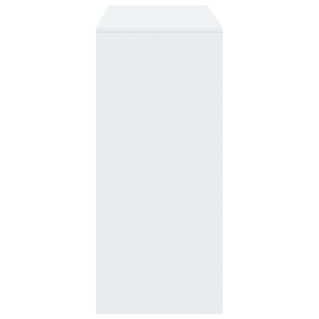 Bar Table with Shelf White 124x46x103.5 cm Engineered Wood - Bargainia.com - 