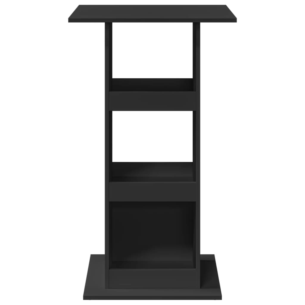 Bar Table with Storage Black 60x60x102 cm Engineered Wood - Bargainia.com - 