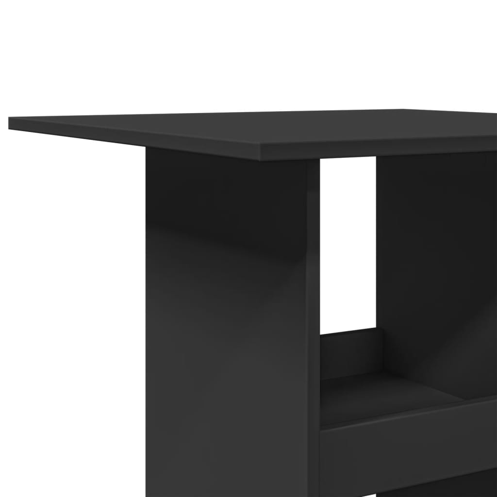 Bar Table with Storage Black 60x60x102 cm Engineered Wood - Bargainia.com - 