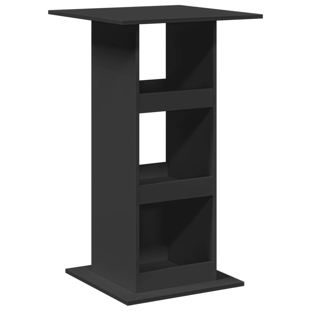 Bar Table with Storage Black 60x60x102 cm Engineered Wood - Bargainia.com - 