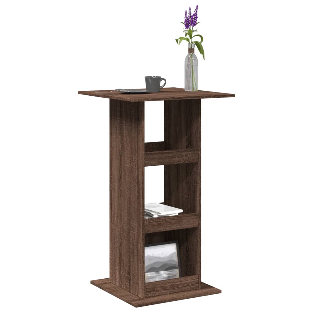 Bar Table with Storage Brown Oak 60x60x102 cm Engineered Wood - Bargainia.com - 