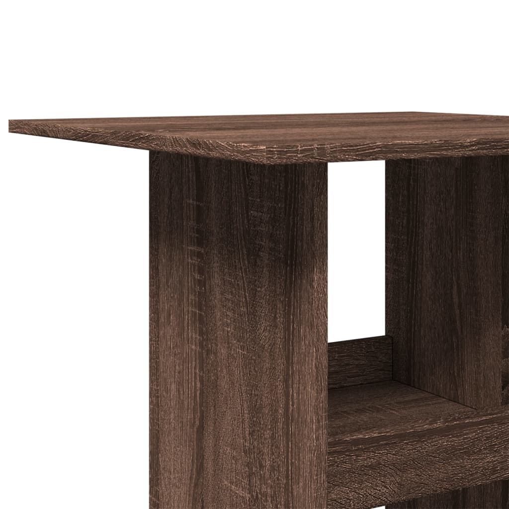 Bar Table with Storage Brown Oak 60x60x102 cm Engineered Wood - Bargainia.com - 