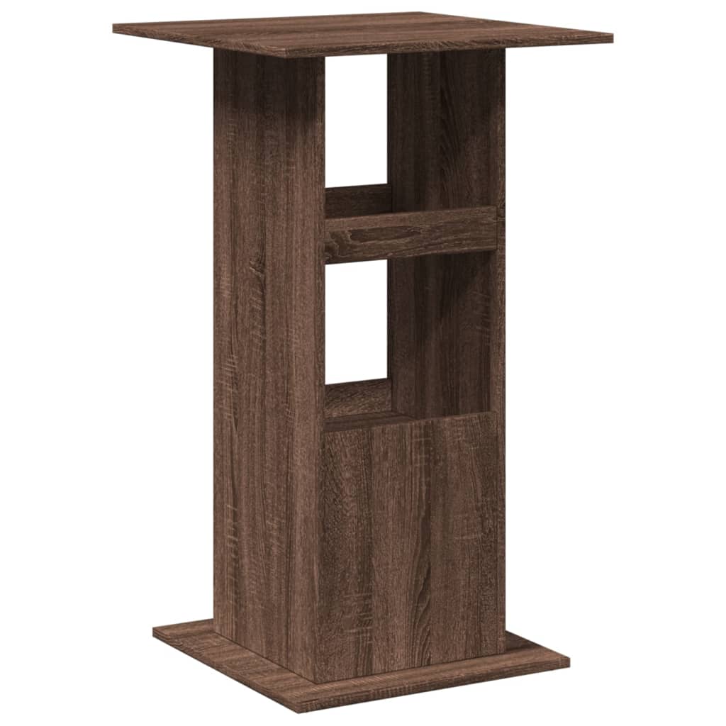 Bar Table with Storage Brown Oak 60x60x102 cm Engineered Wood - Bargainia.com - 