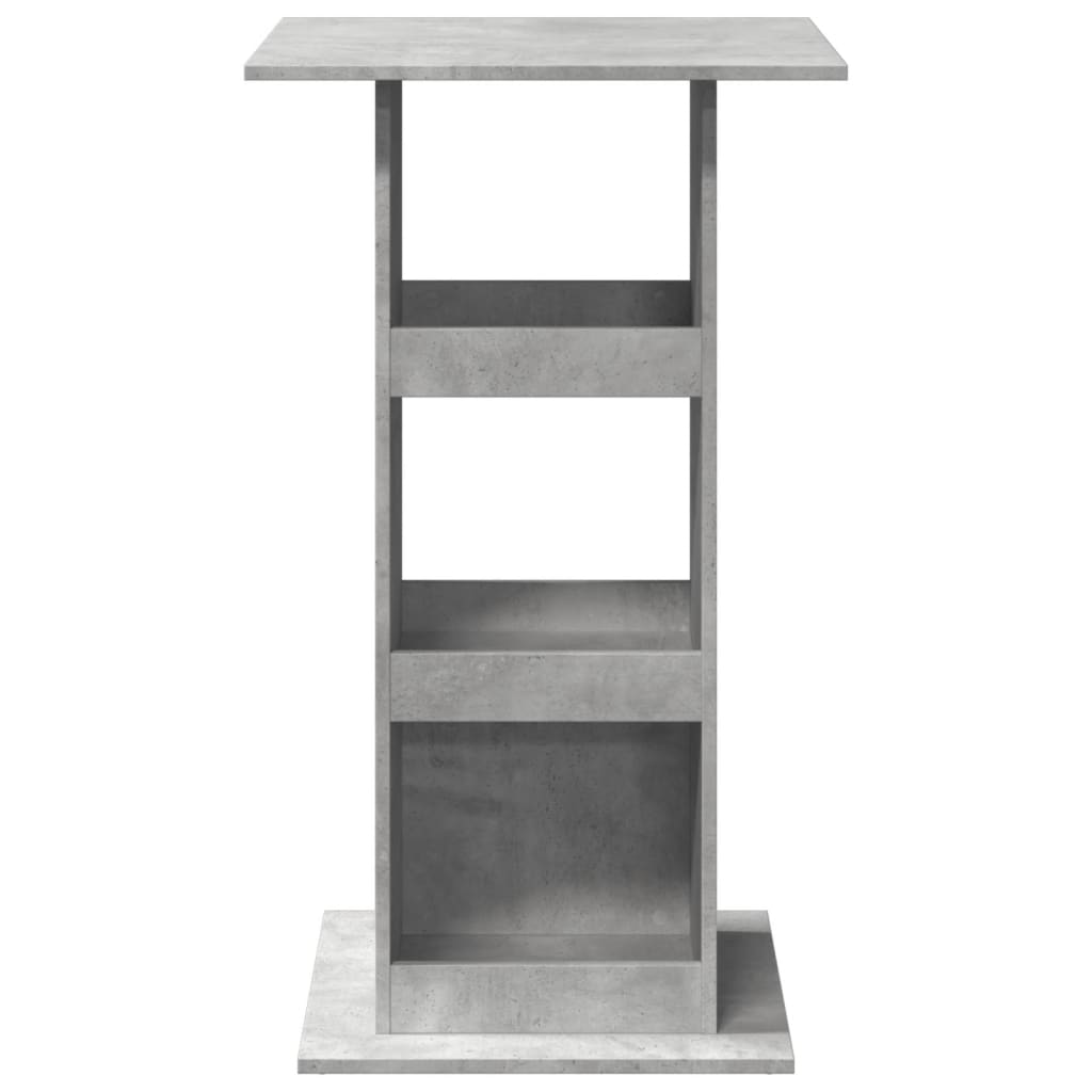 Bar Table with Storage Concrete Grey 60x60x102 cm Engineered Wood - Bargainia.com - 