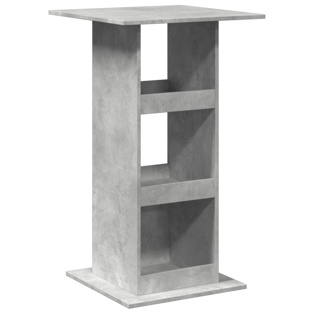 Bar Table with Storage Concrete Grey 60x60x102 cm Engineered Wood - Bargainia.com - 
