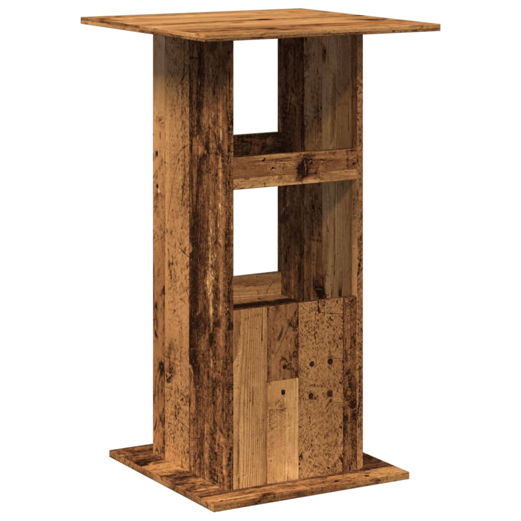 Bar Table with Storage Old Wood 60x60x102 cm Engineered Wood - Bargainia.com - 