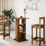 Bar Table with Storage Old Wood 60x60x102 cm Engineered Wood - Bargainia.com - 