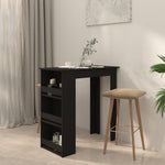 Bar Table with Storage Rack Black 102x50x103.5 cm Engineered Wood - Bargainia.com - 