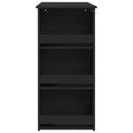 Bar Table with Storage Rack Black 102x50x103.5 cm Engineered Wood - Bargainia.com - 