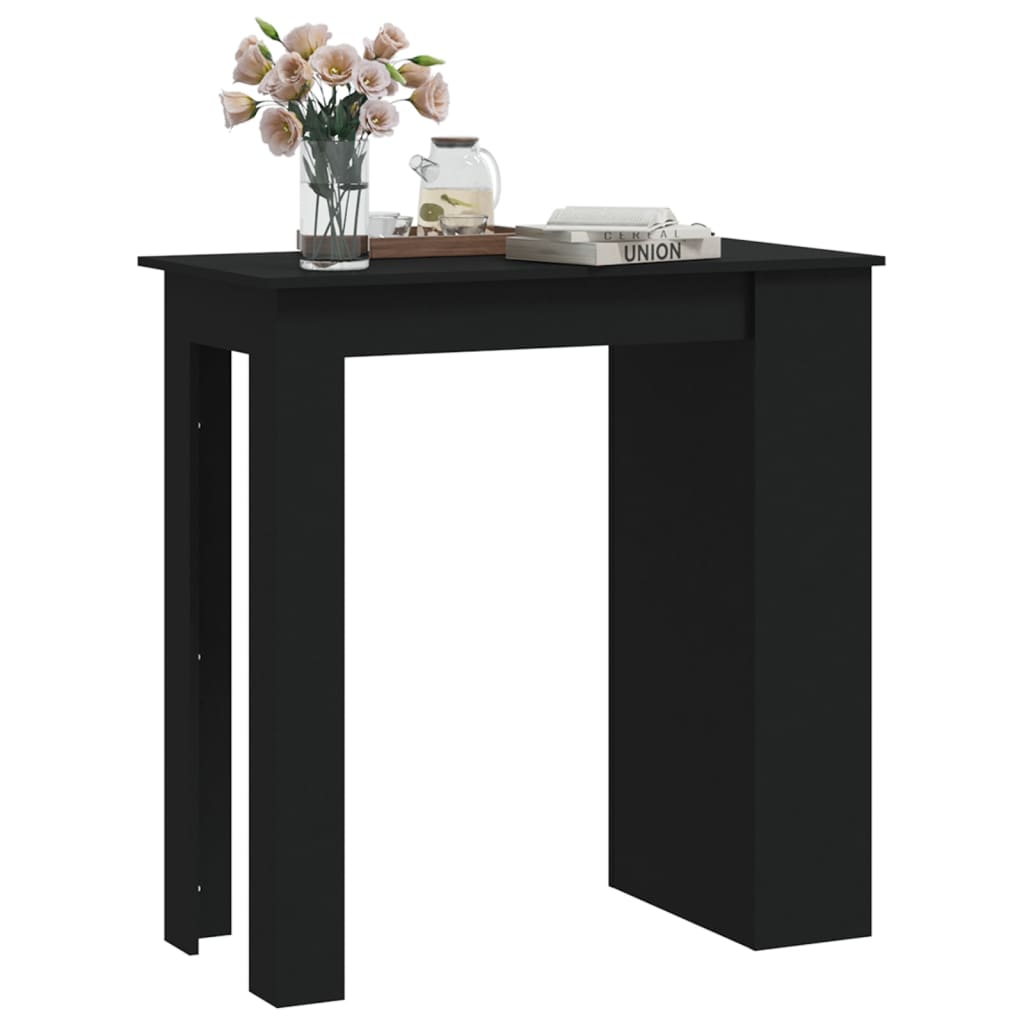 Bar Table with Storage Rack Black 102x50x103.5 cm Engineered Wood - Bargainia.com - 