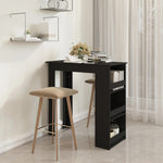Bar Table with Storage Rack Black 102x50x103.5 cm Engineered Wood - Bargainia.com - 