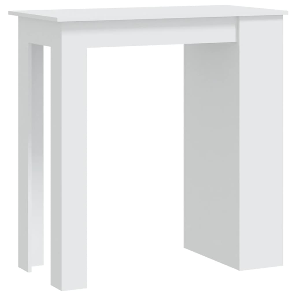 Bar Table with Storage Rack White 102x50x103.5 cm Engineered Wood - Bargainia.com - 