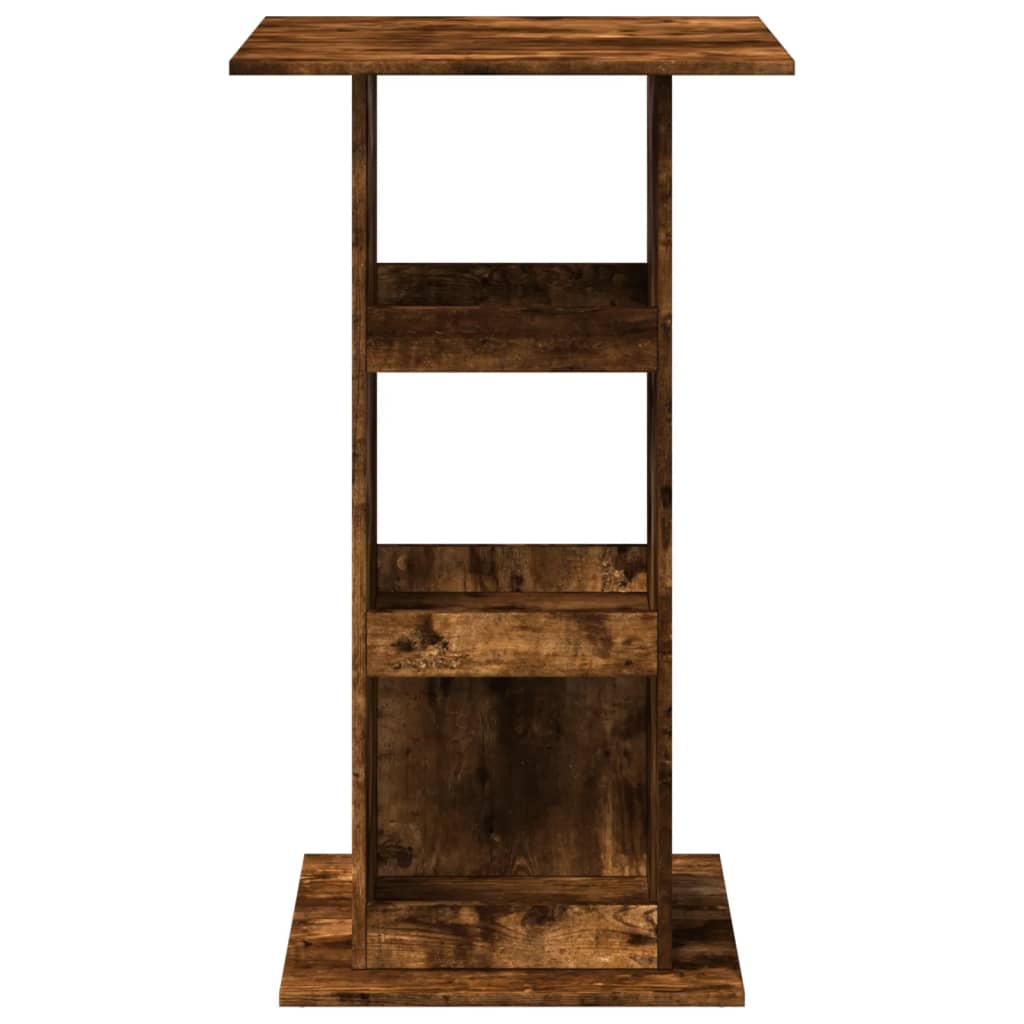 Bar Table with Storage Smoked Oak 60x60x102 cm Engineered Wood - Bargainia.com - 