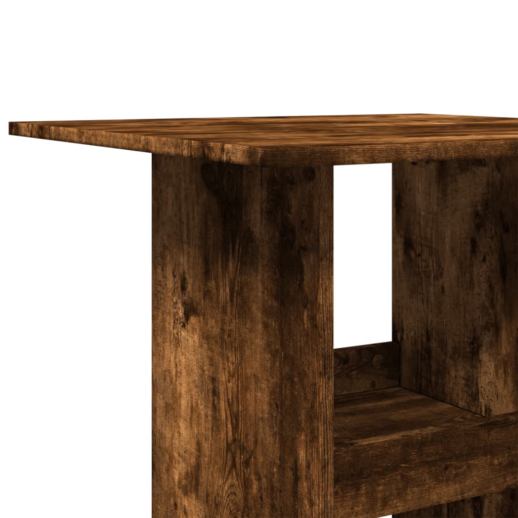 Bar Table with Storage Smoked Oak 60x60x102 cm Engineered Wood - Bargainia.com - 