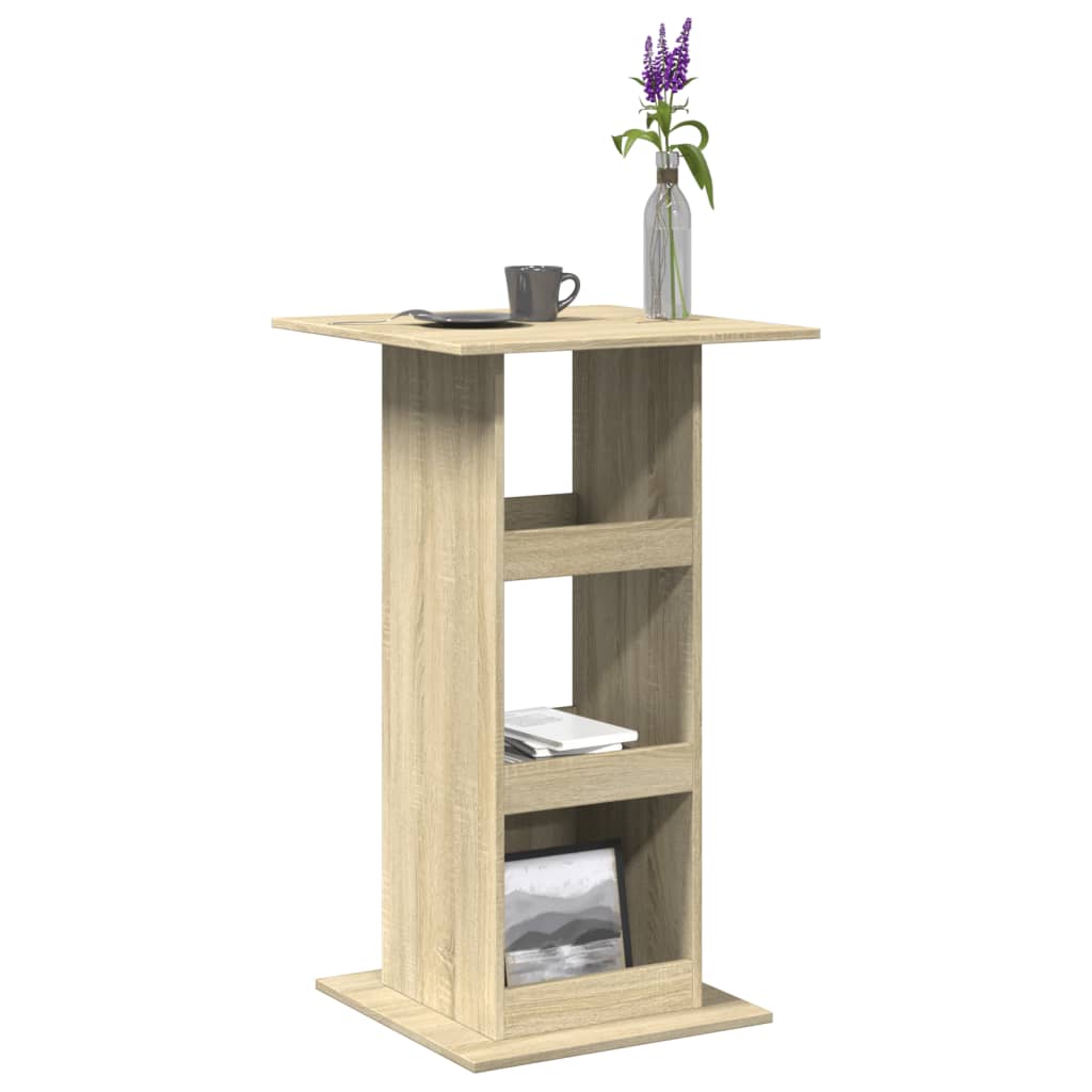 Bar Table with Storage Sonoma Oak 60x60x102 cm Engineered Wood - Bargainia.com - 