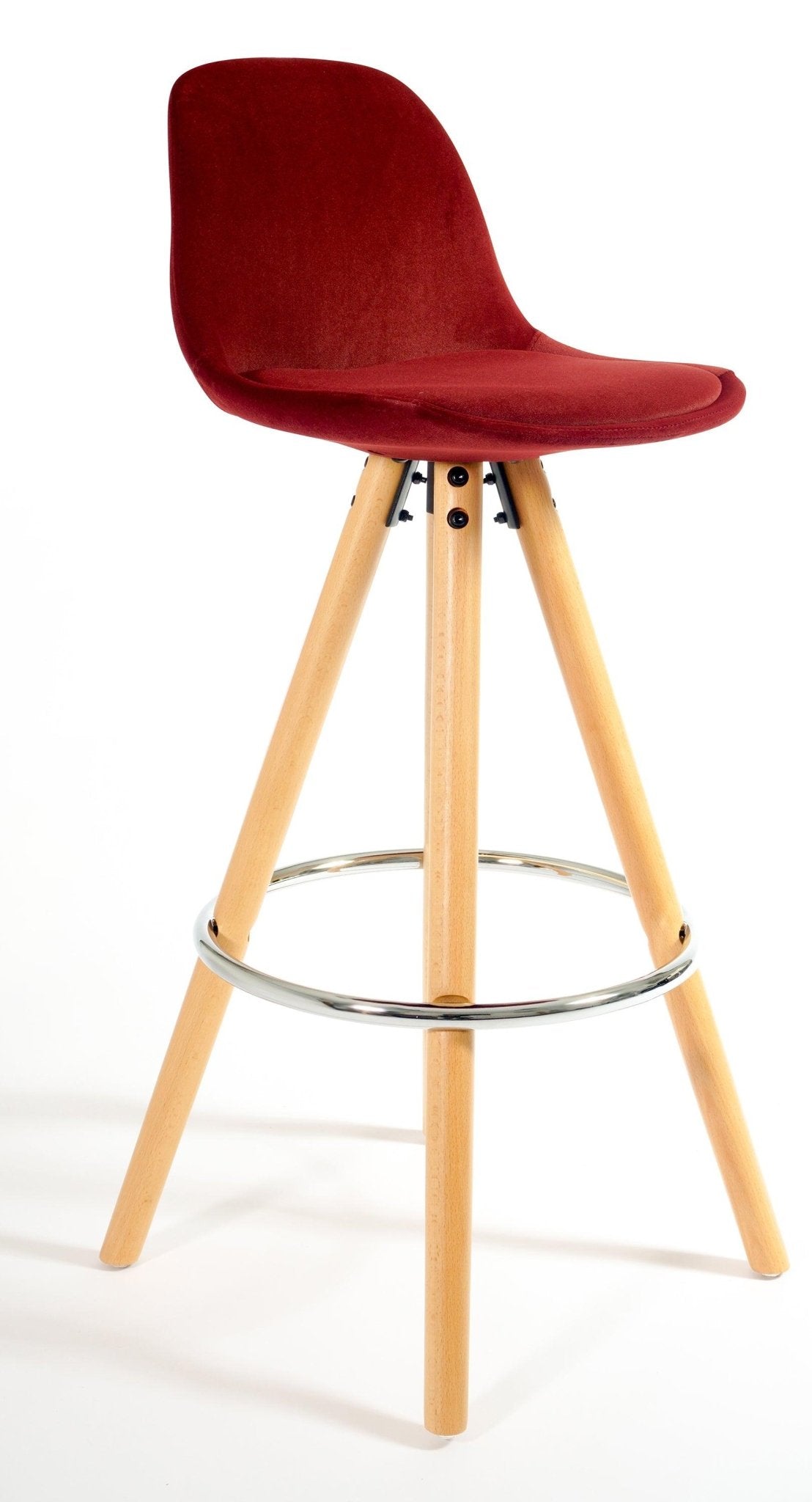 Barcelona Bar Stools Matte Velvet - Burgundy Stools Clearance